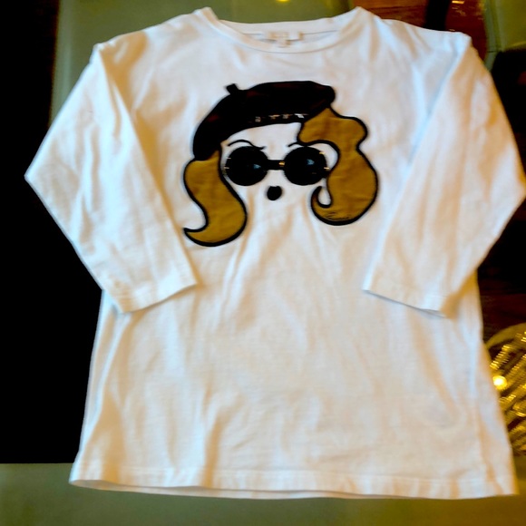 Authentic Gucci long sleeve t shirt. Embroidered and patch and stud detail. Kid4